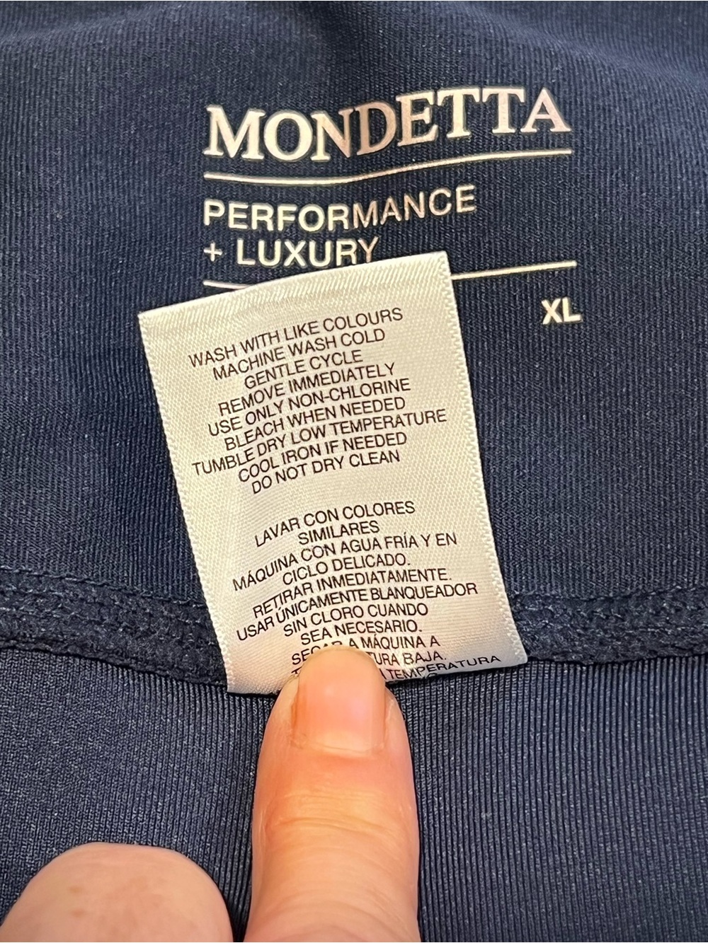 2 Pair NWOT Mondetta Mesh Performance Leggings | Periwinkle & Navy | XL Pockets - Picture 9 of 12
